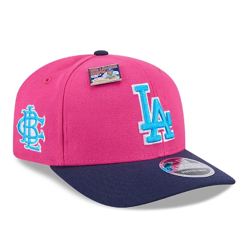 LA Dodgers Big League Chew Dark Pink 9SEVENTY Stretch Snap Cap