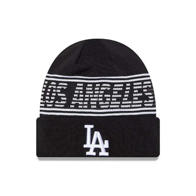 LA Dodgers City Connect Black Sport Knit Beanie Hat