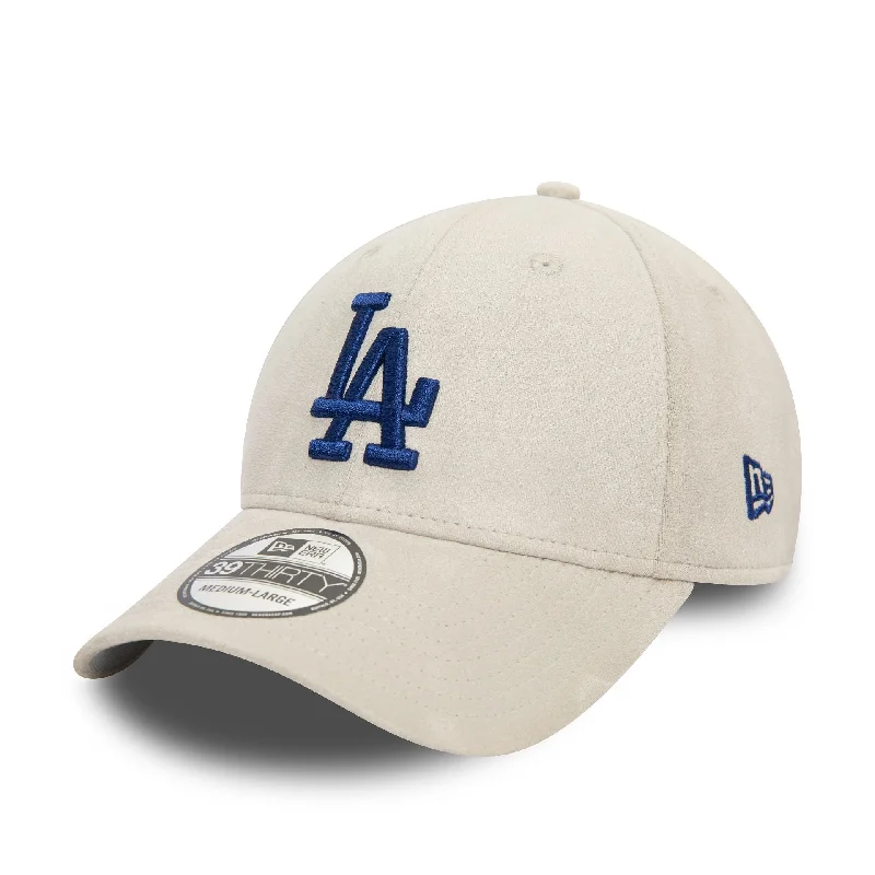 LA Dodgers Faux Suede Stone 39THIRTY Stretch Fit Cap