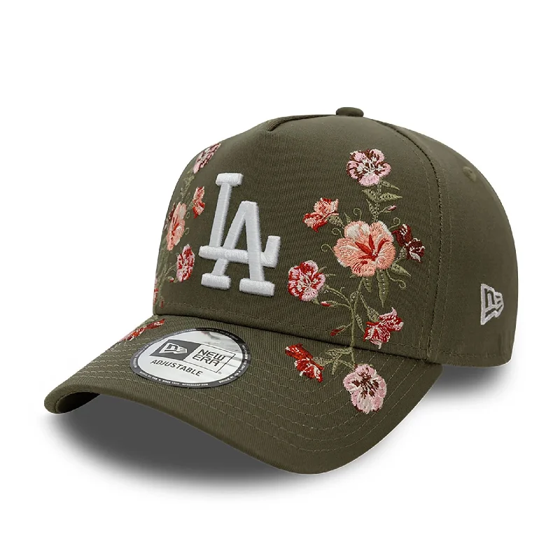 LA Dodgers Floral Front Dark Green 9FORTY E-Frame Adjustable Cap