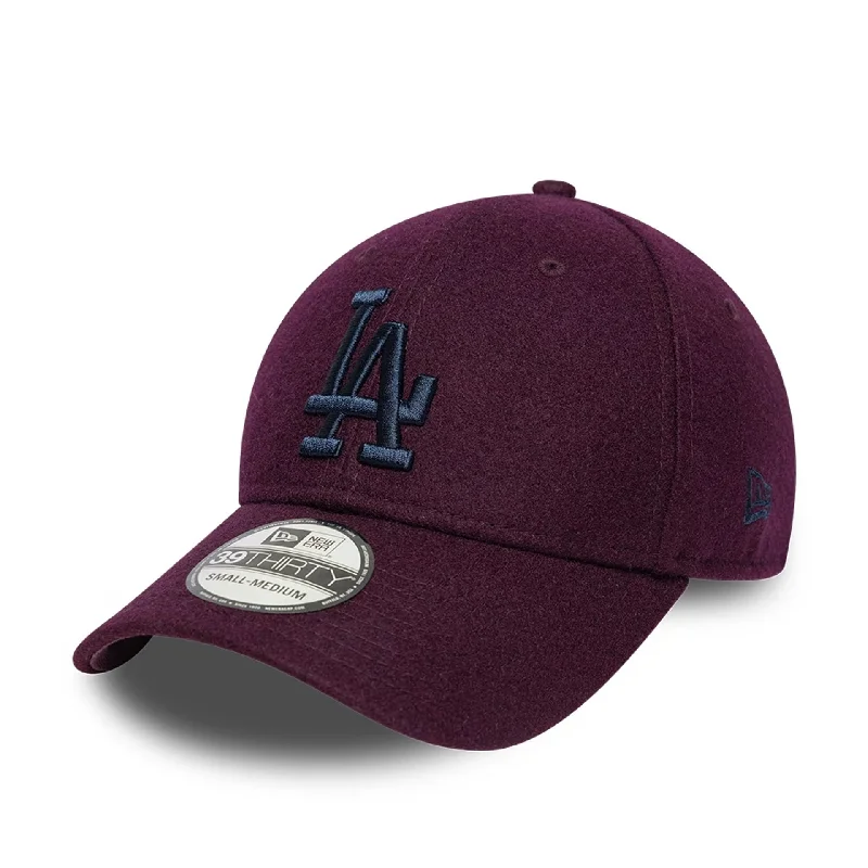 LA Dodgers Melton Wool Purple 39THIRTY Stretch-Fit Cap