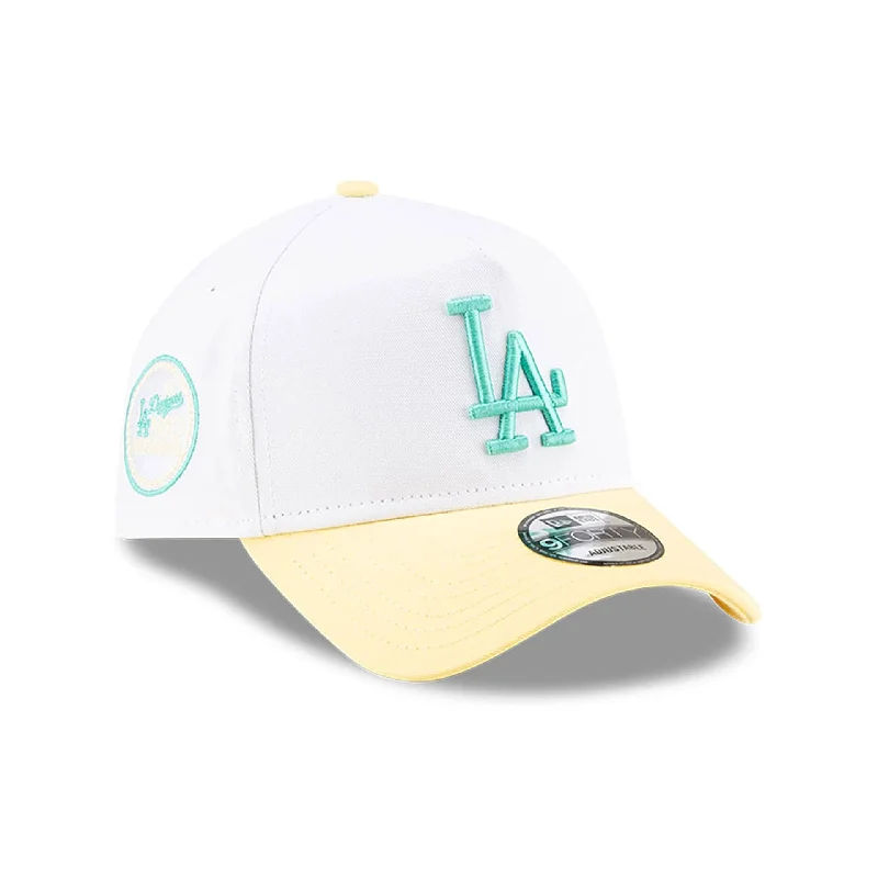 LA Dodgers MLB Pastel White 9FORTY A-Frame Adjustable Cap