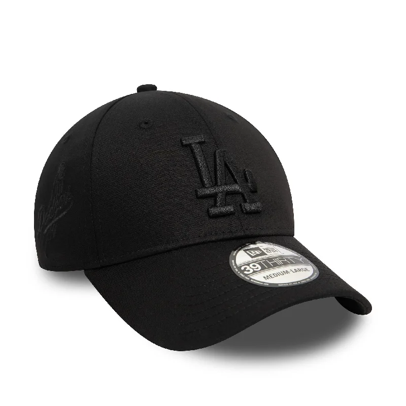 LA Dodgers Monochrome Black 39THIRTY Stretch Fit Cap