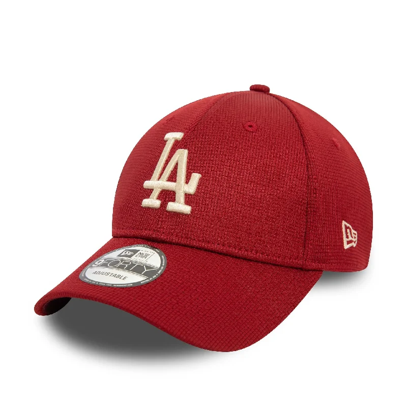 LA Dodgers Pivot Knit Dark Red 9FORTY Adjustable Cap