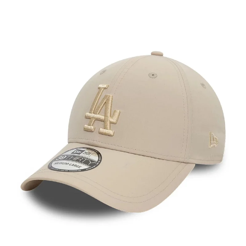 LA Dodgers Tech Nylon Light Beige 39THIRTY Stretch Fit Cap