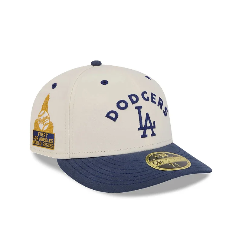 LA Dodgers Vintage Stack White Low Profile 59FIFTY Fitted Cap