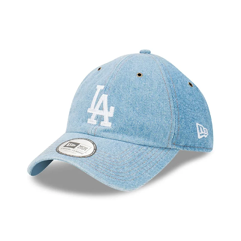 LA Dodgers Washed Denim Open Blue Casual Classic Adjustable Cap