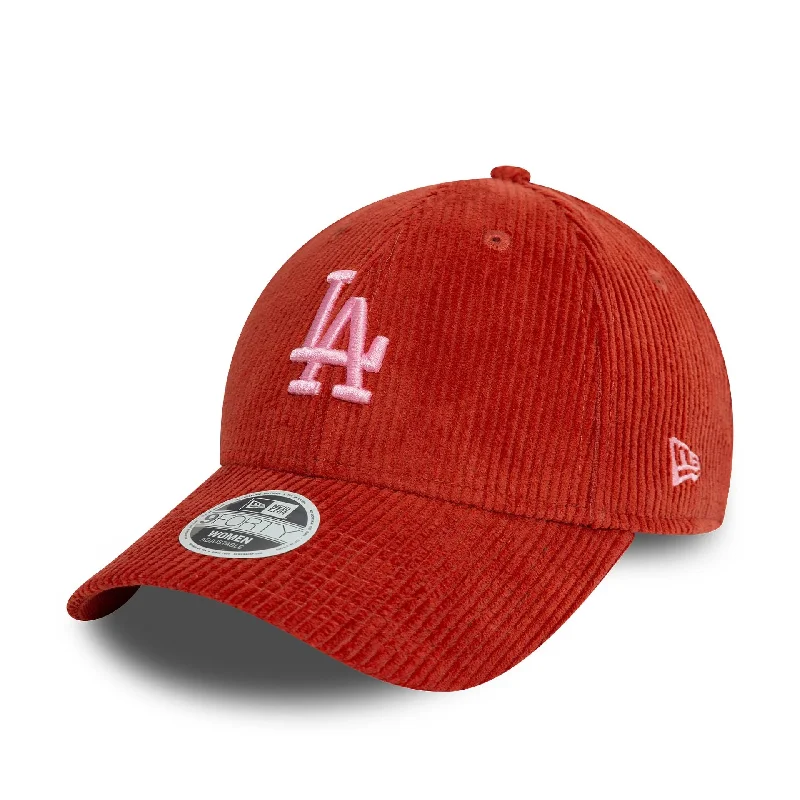 LA Dodgers Womens Cord Red 9FORTY Adjustable Cap