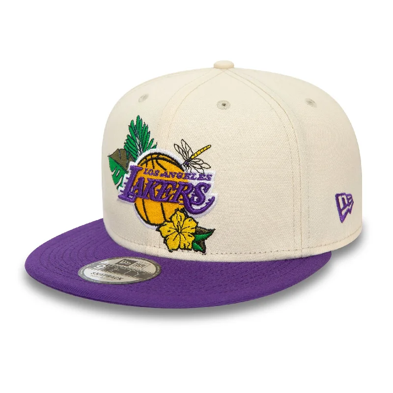 LA Lakers NBA Floral Stone 9FIFTY Snapback Cap