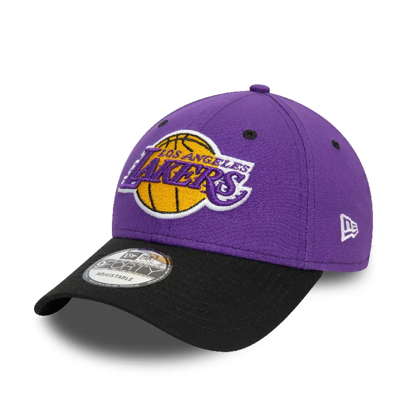 LA Lakers NBA Side Patch Purple 9FORTY Adjustable Cap