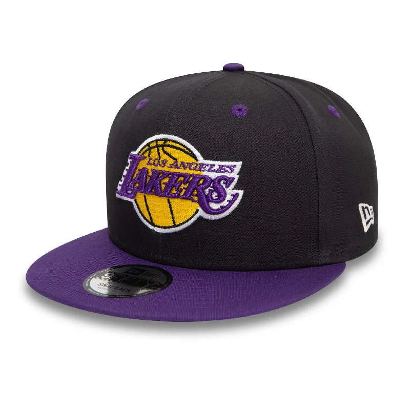 LA Lakers NBA Team Colour Black 9FIFTY Snapback Cap