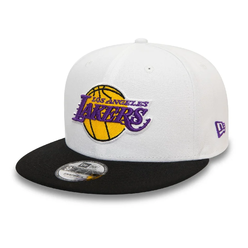 LA Lakers White Crown Patch Black 9FIFTY Snapback Cap