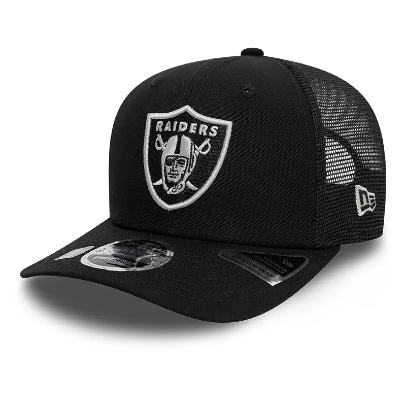 Las Vegas Raiders Canvas Black 9SEVENTY Stretch Snap Adjustable Cap