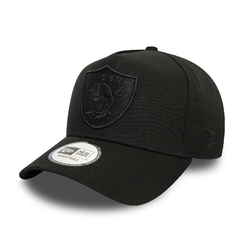 Las Vegas Raiders Monochrome Black 9FORTY E-Frame Adjustable Cap