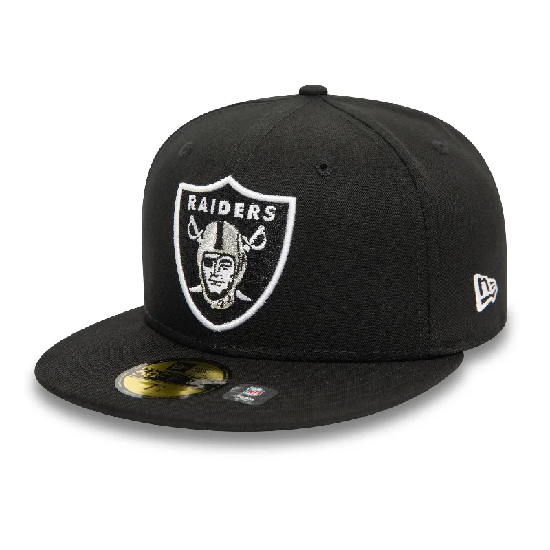 Las Vegas Raiders NFL Official Team Colours Black 59FIFTY Fitted Cap