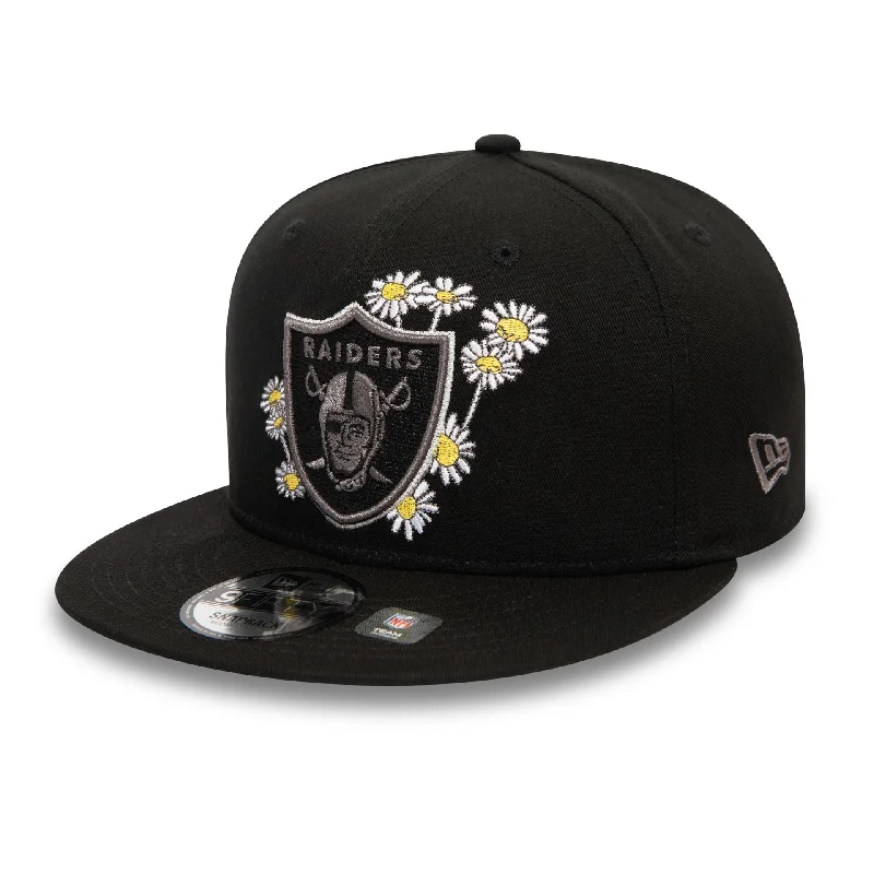 Las Vegas Raiders Seasonal Flower Black 9FIFTY Snapback Cap