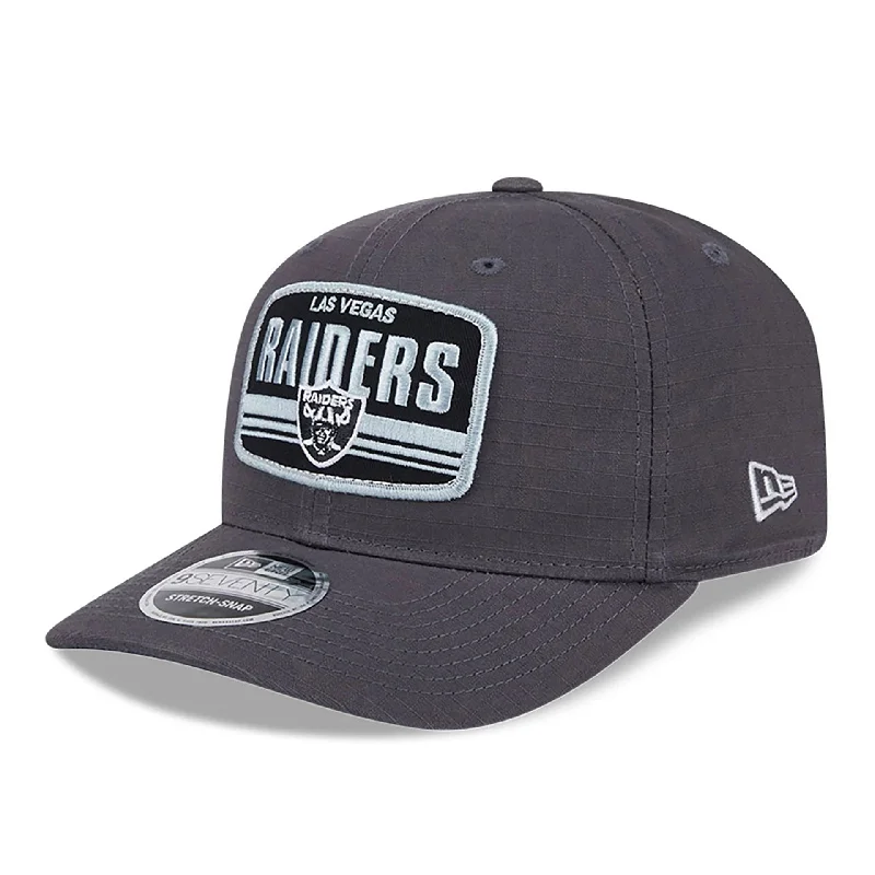 Las Vegas Raiders Team Elevated Dark Grey 9SEVENTY Stretch Snap Adjustable Cap