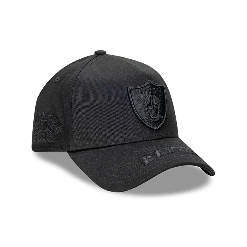 Las Vegas Raiders Tonal Black 9FORTY A-Frame Adjustable Cap