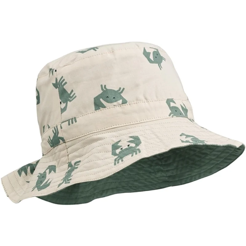 Liewood Sander Reversible Sun Hat Crab Sandy Pepppermint