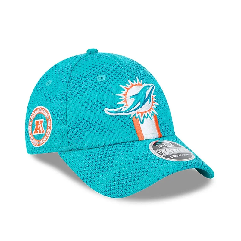 Miami Dolphins NFL Sideline 2024 Turquoise 9FORTY Stretch Snap Cap