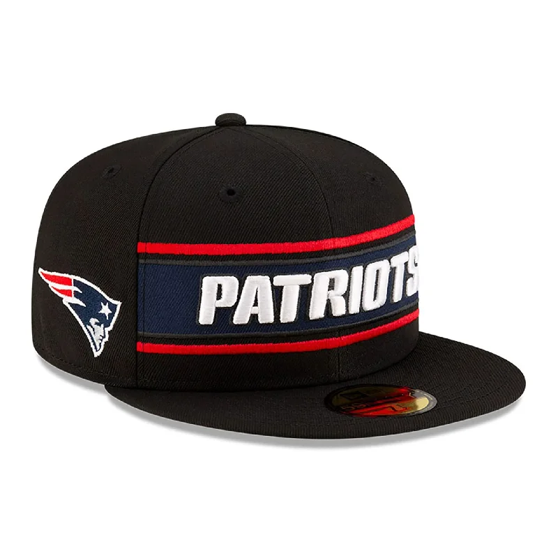 New England Patriots NFL Sideline 2024 Black 59FIFTY Fitted Cap