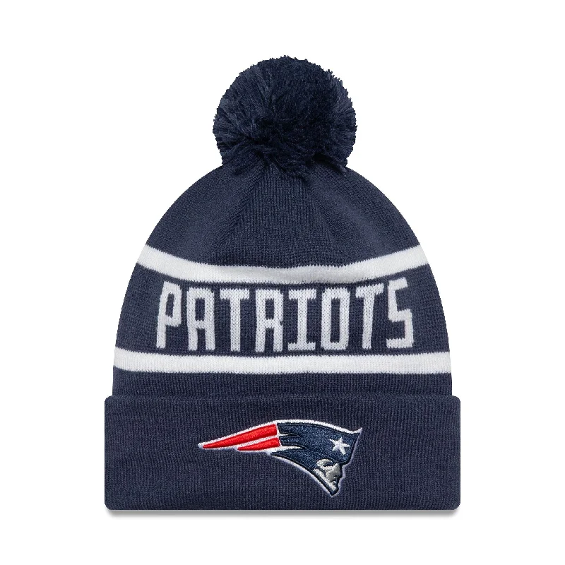 New England Patriots Official Team Colour NFL Dark Blue Jake Knit Beanie Hat