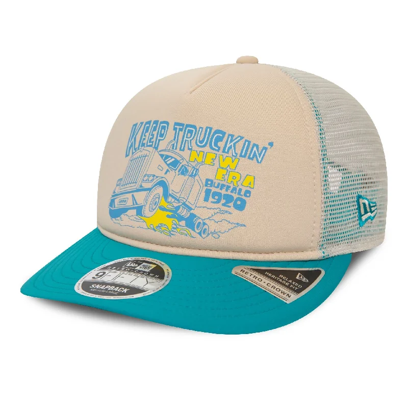 New Era American Keep Truckin Turquoise 9FIFTY Retro Crown A-Frame Cap