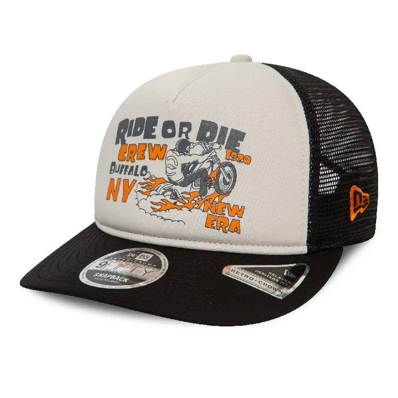 New Era American Ride Or Die Black 9FIFTY Retro Crown A-Frame Cap