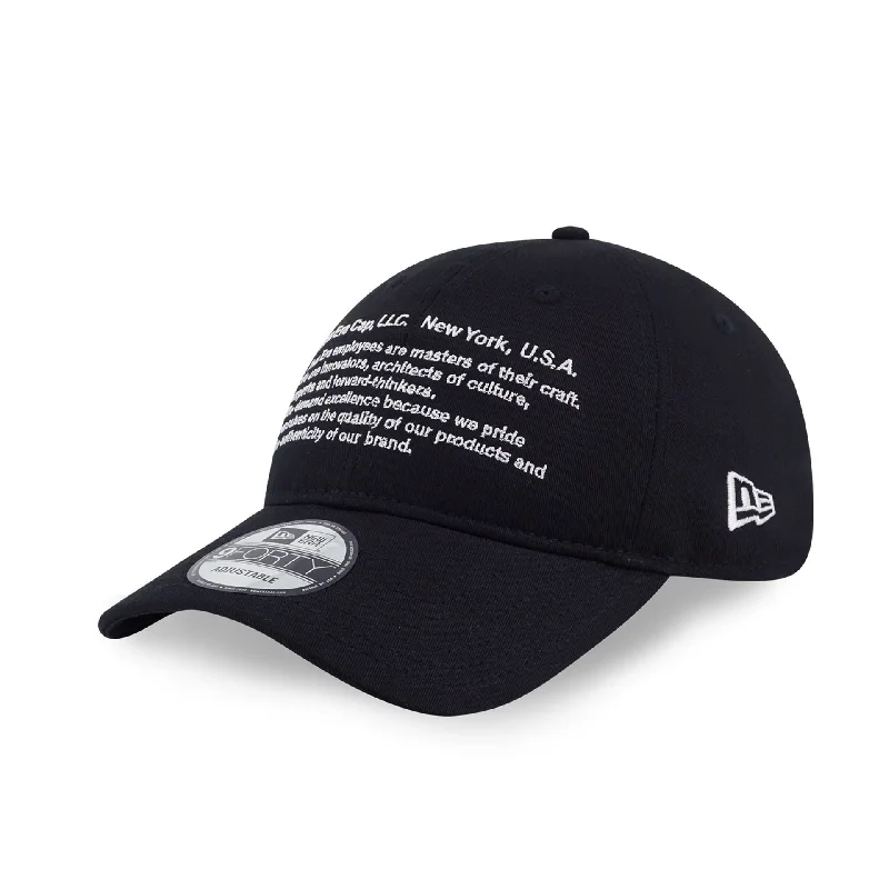 New Era Basic Black 9FORTY Adjustable Cap