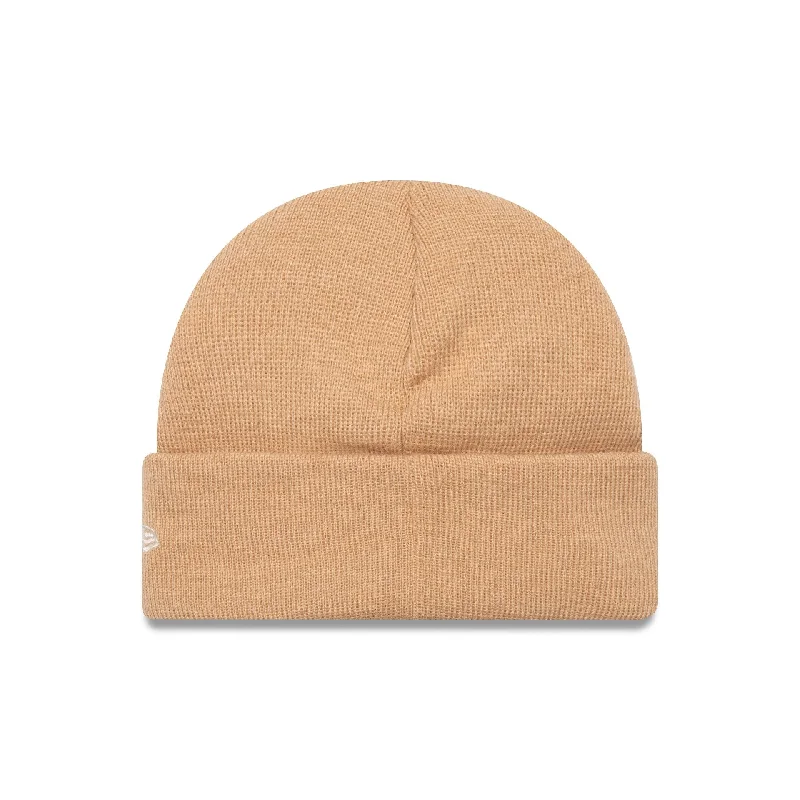 New Era Beige Short Cuff Knit Beanie Hat