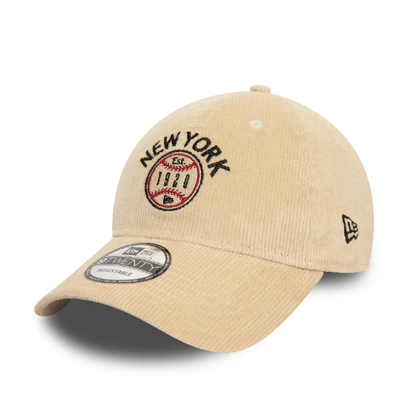 New Era Cord Light Beige 9TWENTY Adjustable Cap