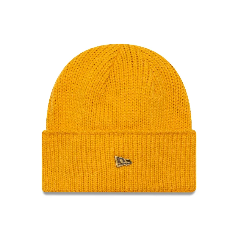 New Era Dark Yellow Wide Cuff Knit Beanie Hat