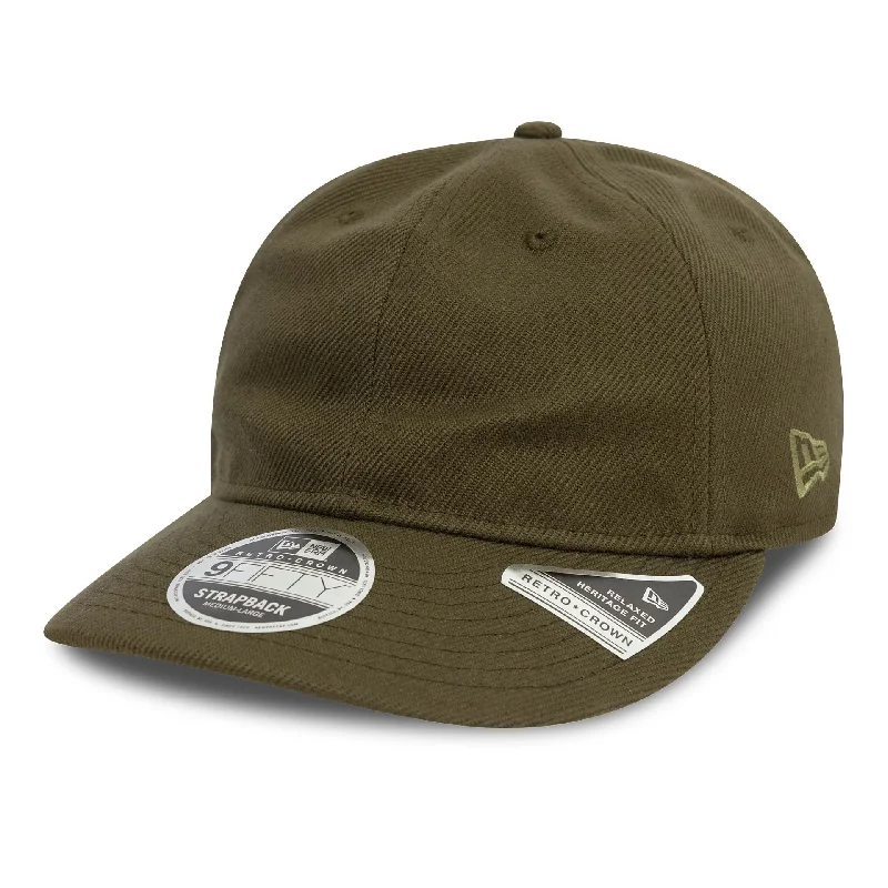 New Era Heavy Twill Khaki 9FIFTY Retro Crown Cap