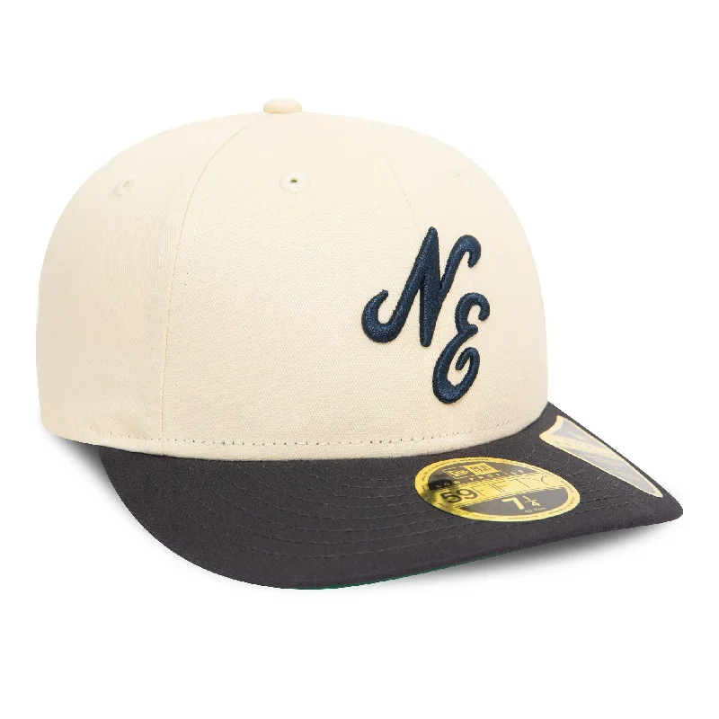 New Era Heritage Script Cream Low Profile 59FIFTY Fitted Cap