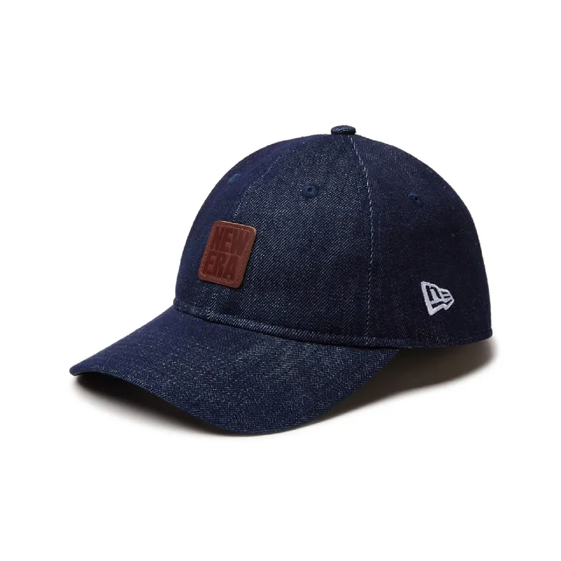 New Era Japan Denim Leather Patch Dark Blue 9TWENTY Adjustable Cap