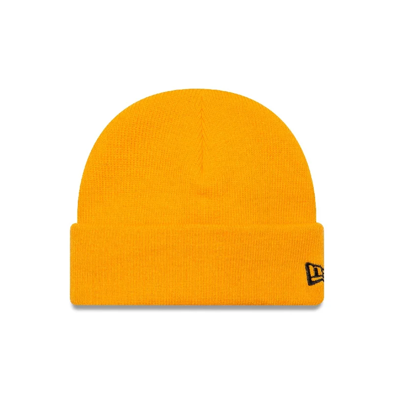 New Era Orange Short Cuff Knit Beanie Hat