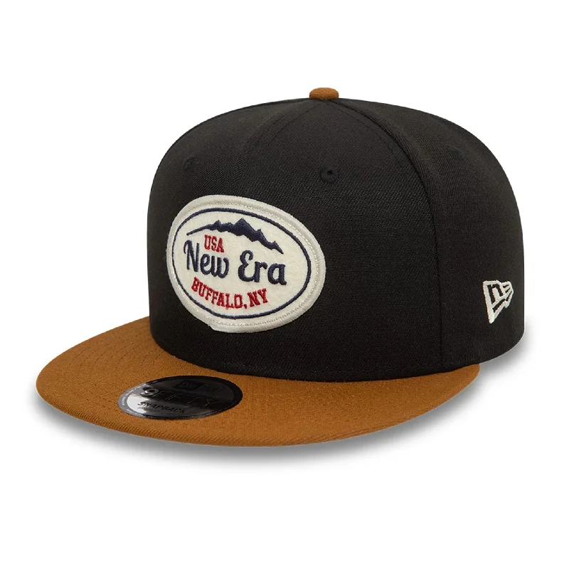 New Era Oval Patch Black 9FIFTY Snapback Cap