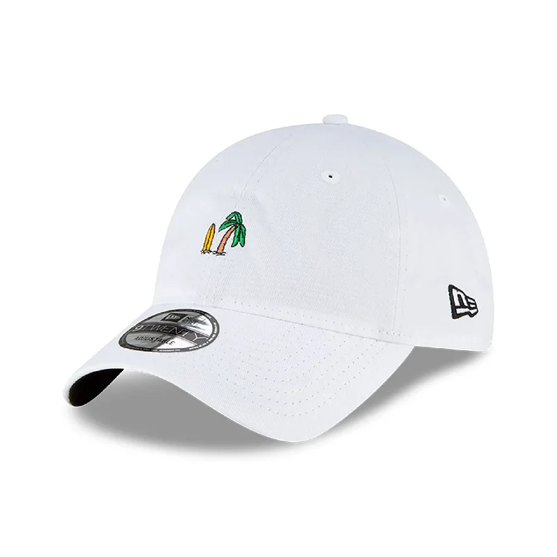 New Era Palm Tree Surf Summer Icon White 9TWENTY Adjustable Cap