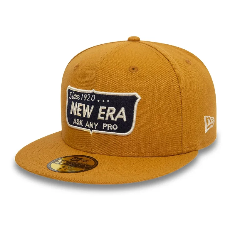 New Era Shield Tan 59FIFTY Fitted Cap