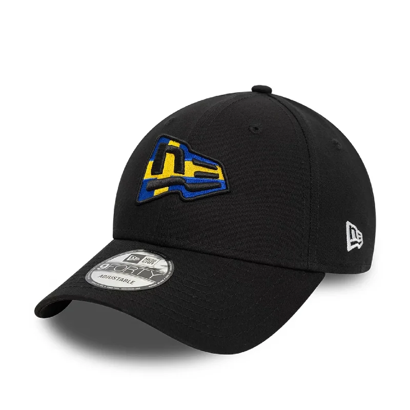 New Era Swedish Country Flag Infill Black 9FORTY Adjustable Cap