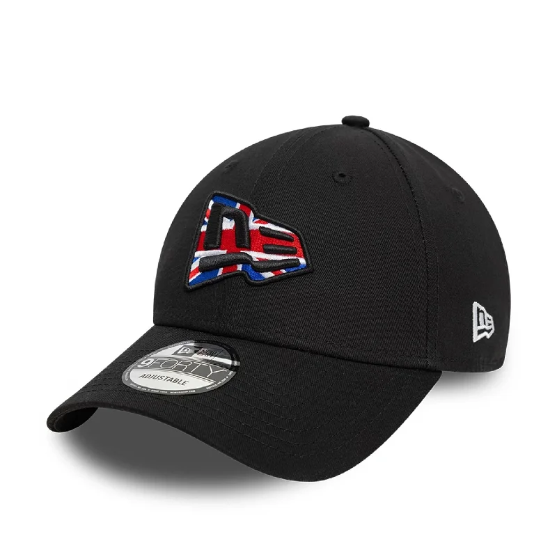 New Era UK Country Flag Infill Black 9FORTY Adjustable Cap