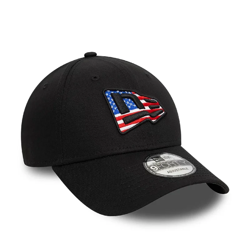 New Era USA Country Flag Infill Black 9FORTY Adjustable Cap