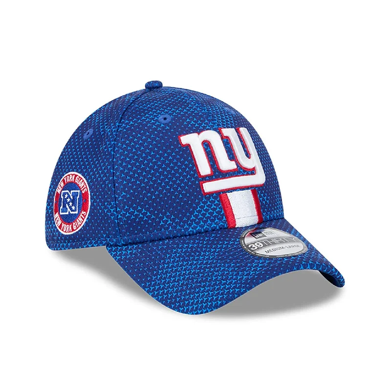 New York Giants NFL Sideline 2024 Blue 39THIRTY Stretch Fit Cap