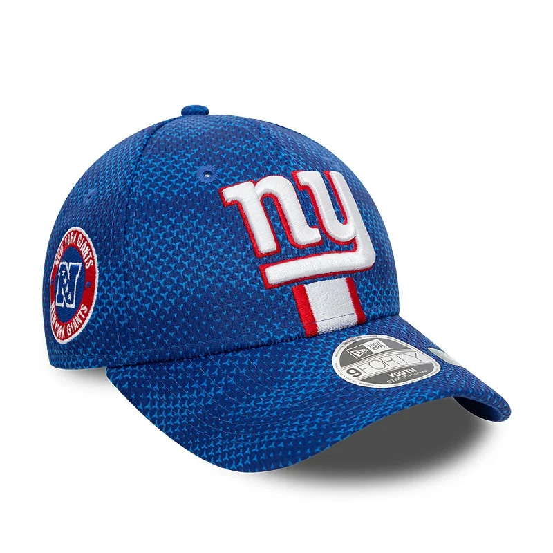 New York Giants Youth NFL Sideline 2024 Blue 9FORTY Stretch Snap Cap