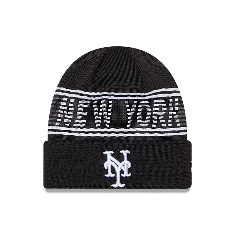 New York Mets City Connect Black Sport Knit Beanie Hat