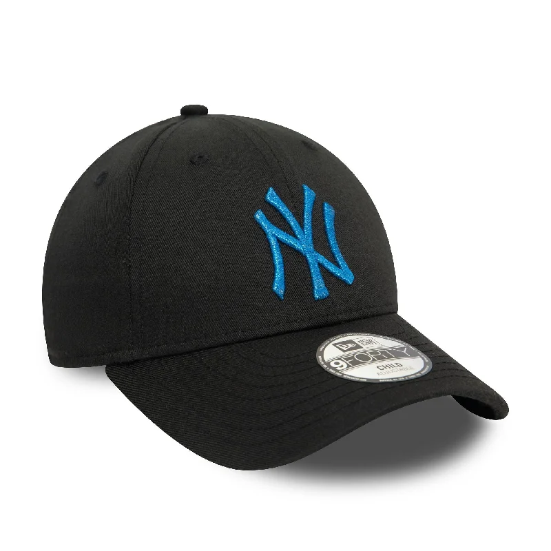 New York Yankees Child Glitter Black 9FORTY Adjustable Cap