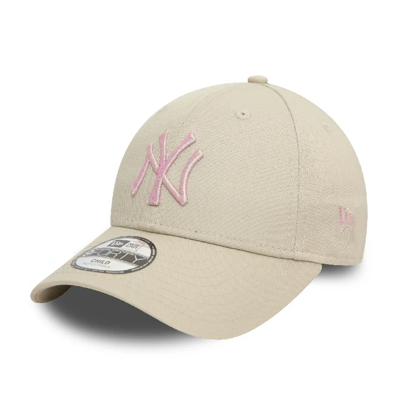 New York Yankees Child Glitter Light Beige 9FORTY Adjustable Cap