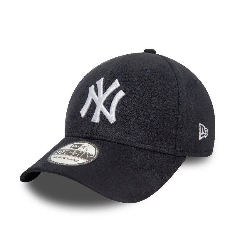 New York Yankees Faux Suede Navy 39THIRTY Stretch Fit Cap