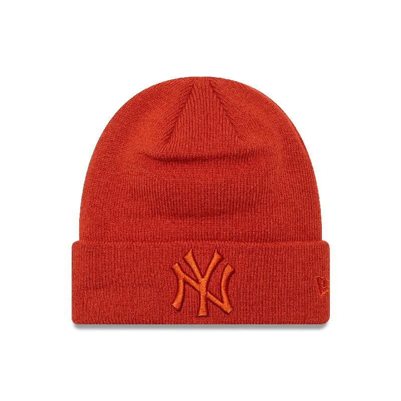 New York Yankees League Essential Youth Dark Red Cuff Knit Beanie Hat