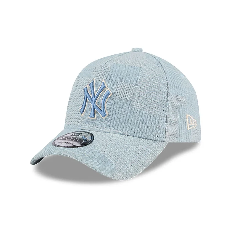 New York Yankees Logo Essentials Open Blue 9FORTY A-Frame Adjustable Cap